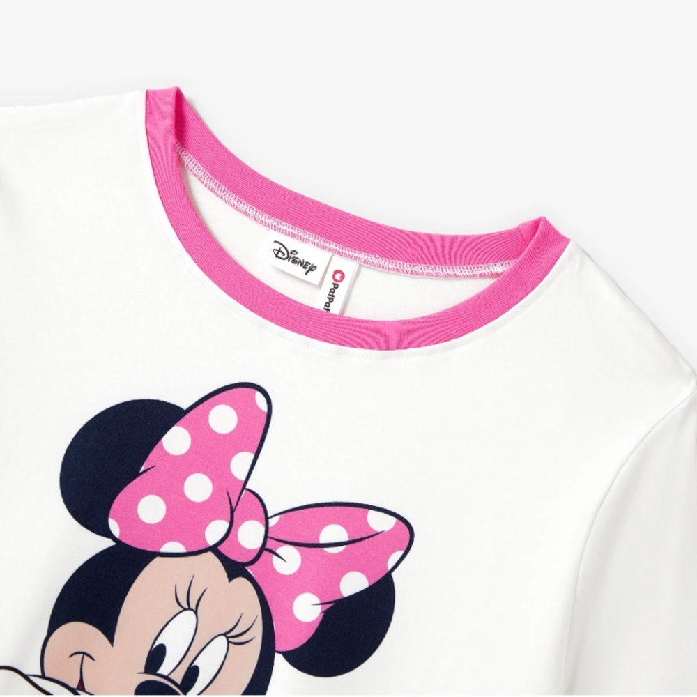 Women Disney T-Shirts Minnie Mouse Shirts with Pink Striped Print ( Naia™) - Picture 7 of 8